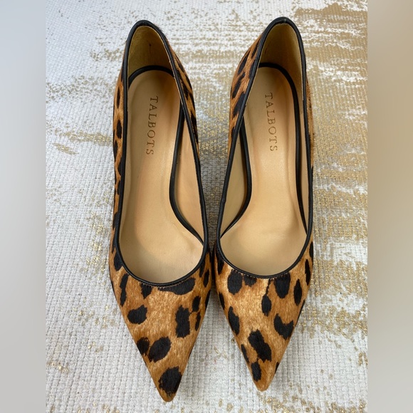 TALBOTS Leopard Print Calf Hair Heels | Size 7.5 AA - Picture 5 of 12